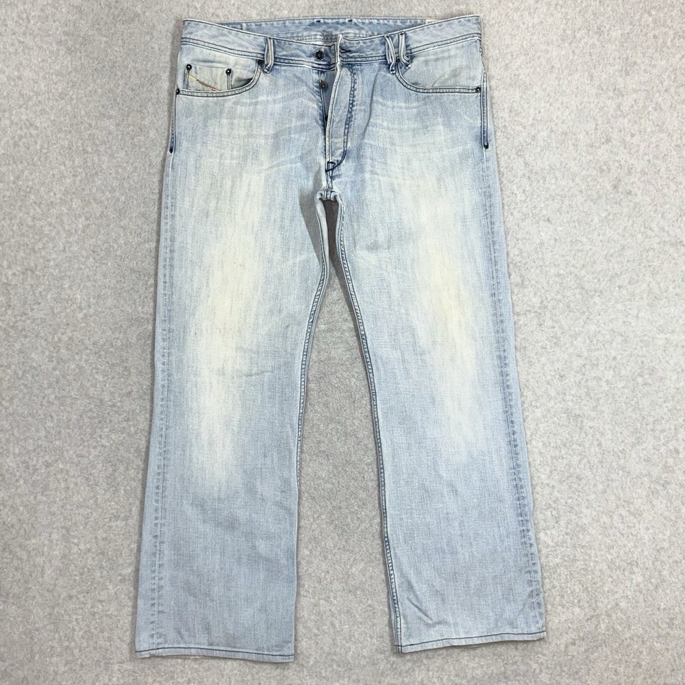 Diesel ZHAVEE‎ Jeans Mens 38x32 Light Wash Baggy Relaxed Distressed Patina 008SZ